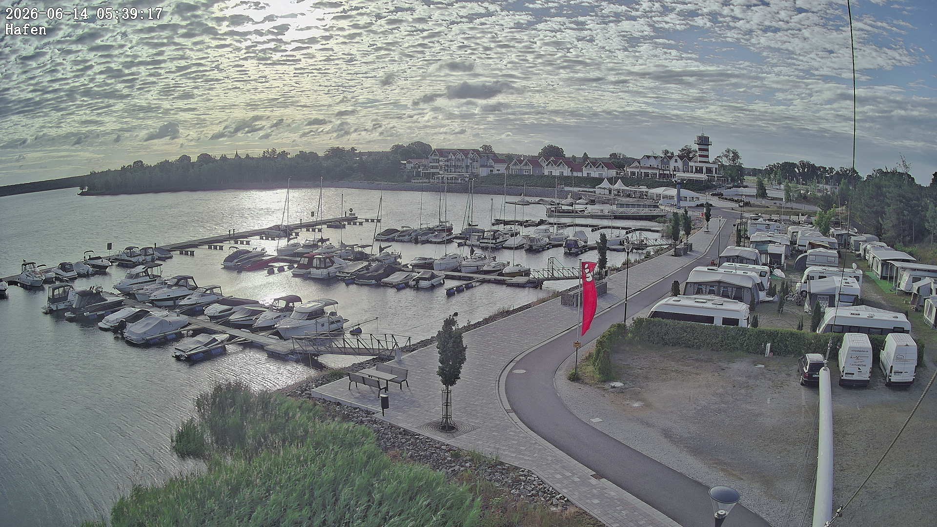 Archiv Foto Webcam Geierswalder See: Hafen
