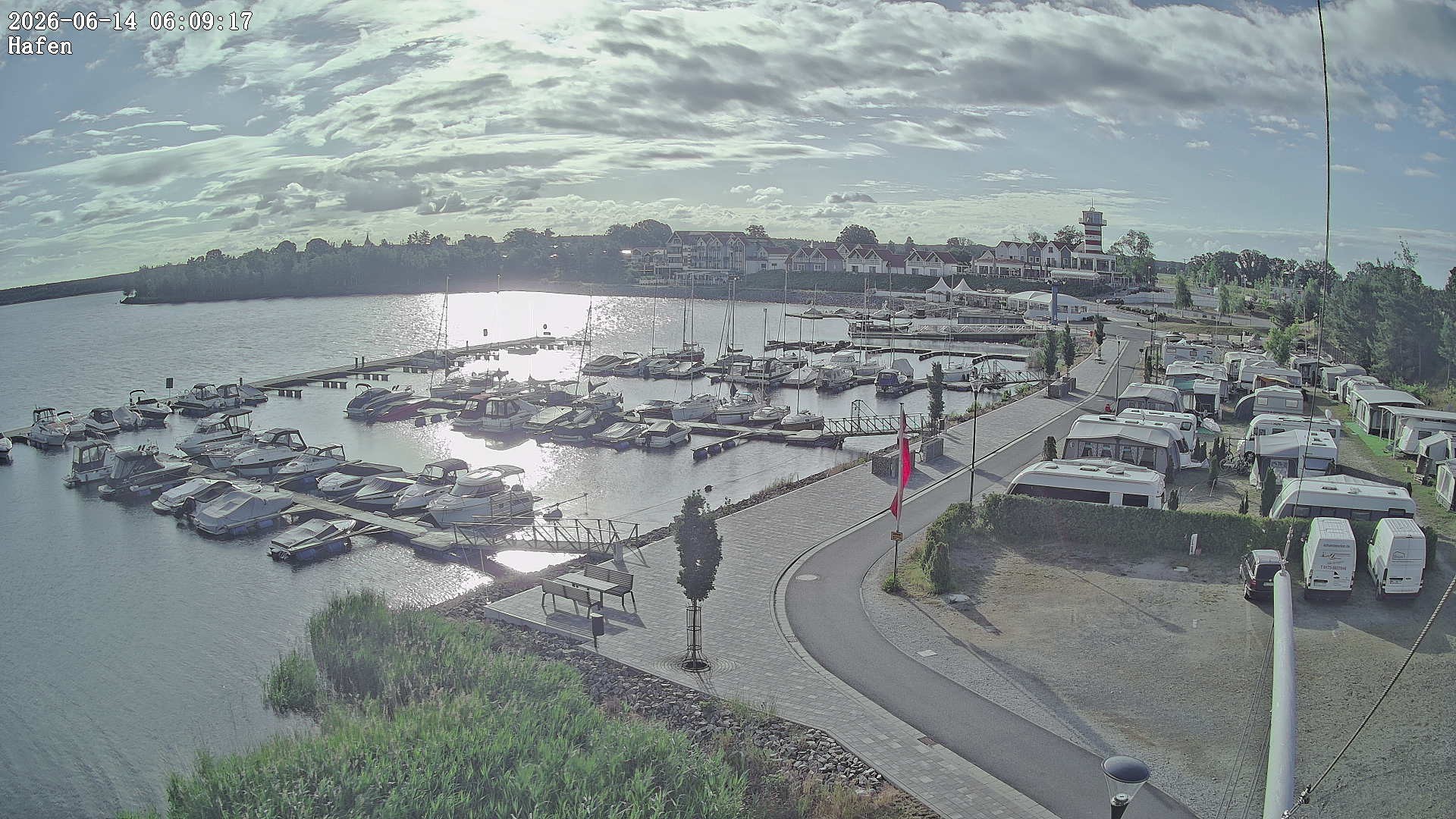 Archiv Foto Webcam Geierswalder See: Hafen