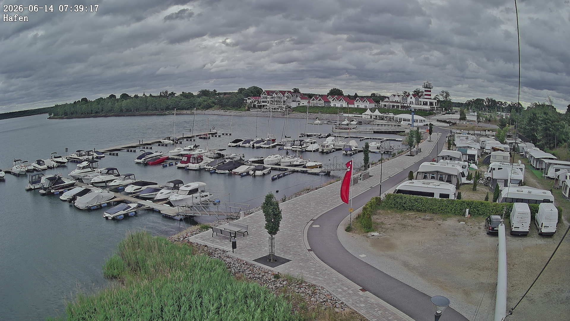 Archiv Foto Webcam Geierswalder See: Hafen