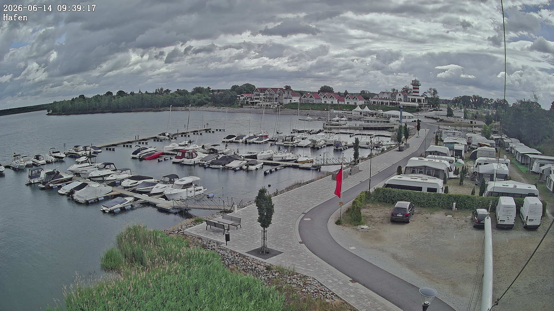 Archiv Foto Webcam Geierswalder See: Hafen
