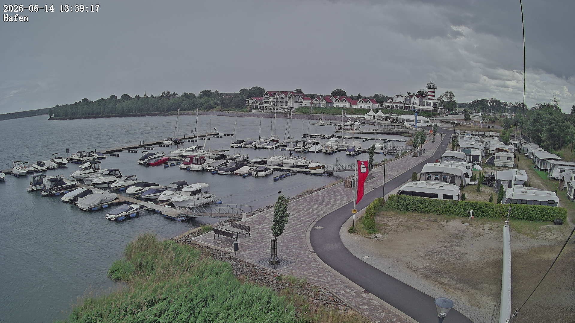 Archiv Foto Webcam Geierswalder See: Hafen