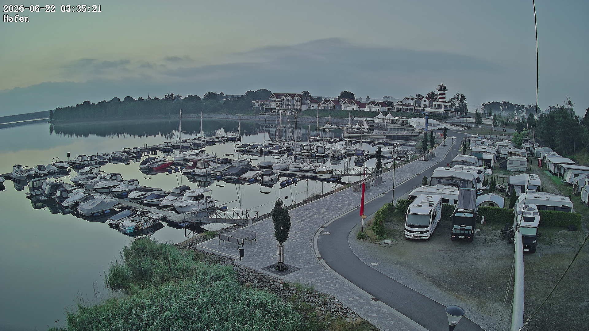Archiv Foto Webcam Geierswalder See: Hafen
