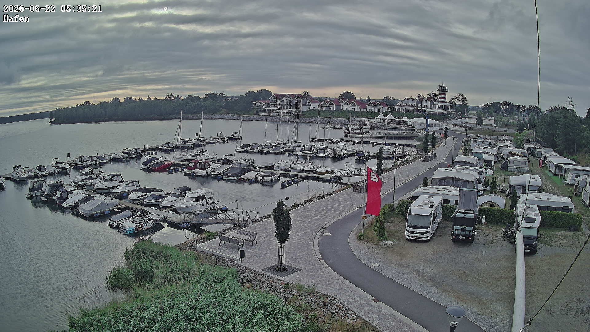 Archiv Foto Webcam Geierswalder See: Hafen