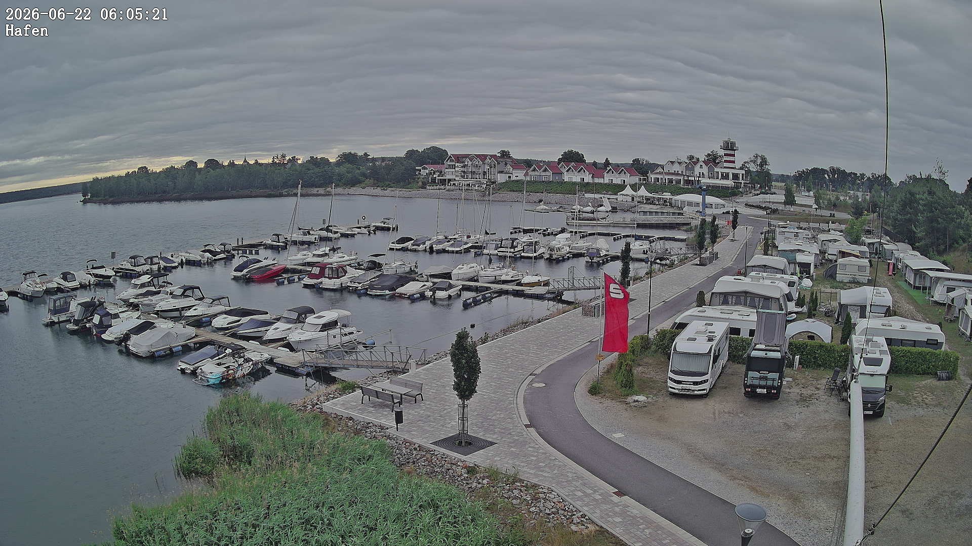 Archiv Foto Webcam Geierswalder See: Hafen