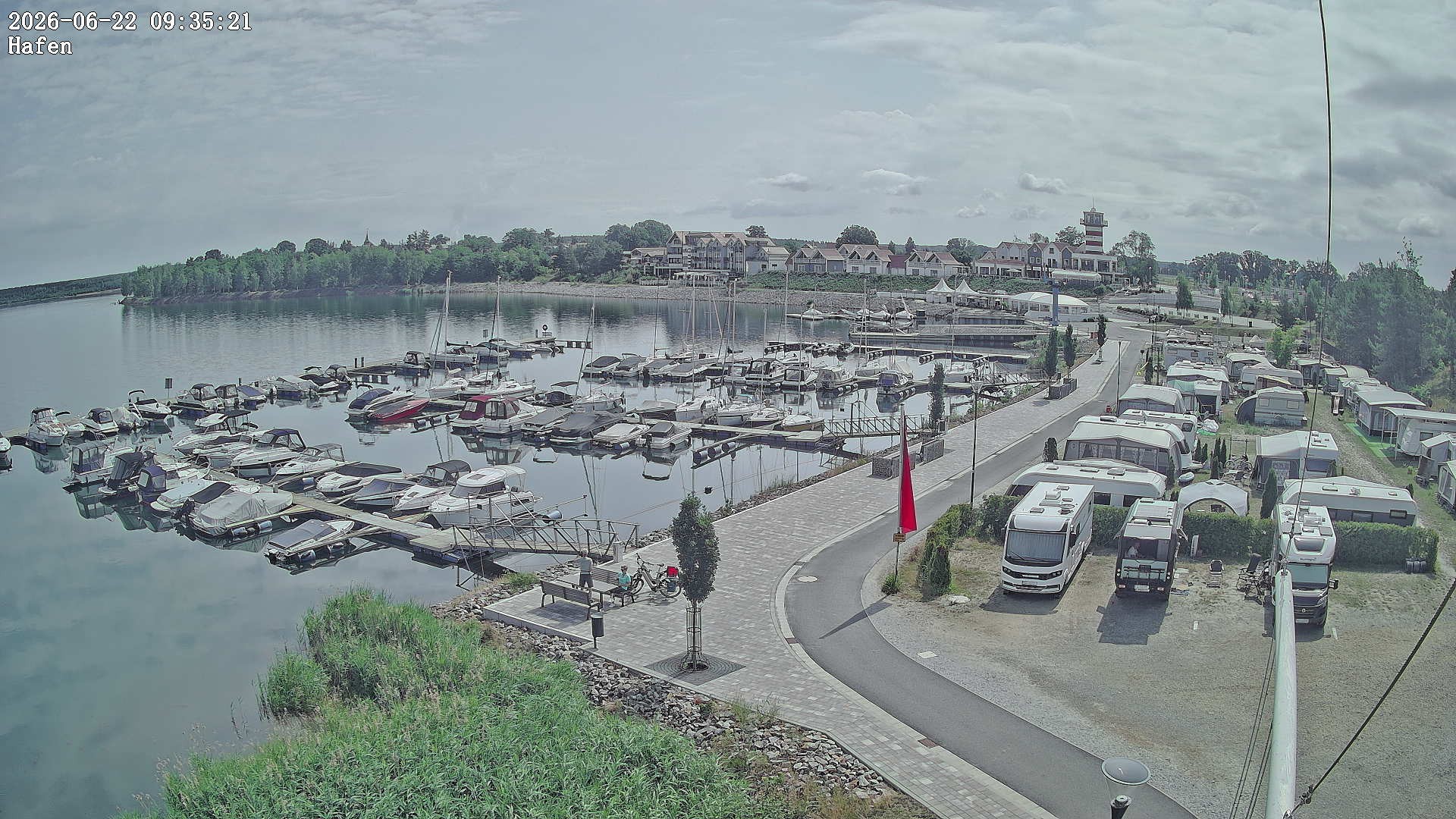 Archiv Foto Webcam Geierswalder See: Hafen