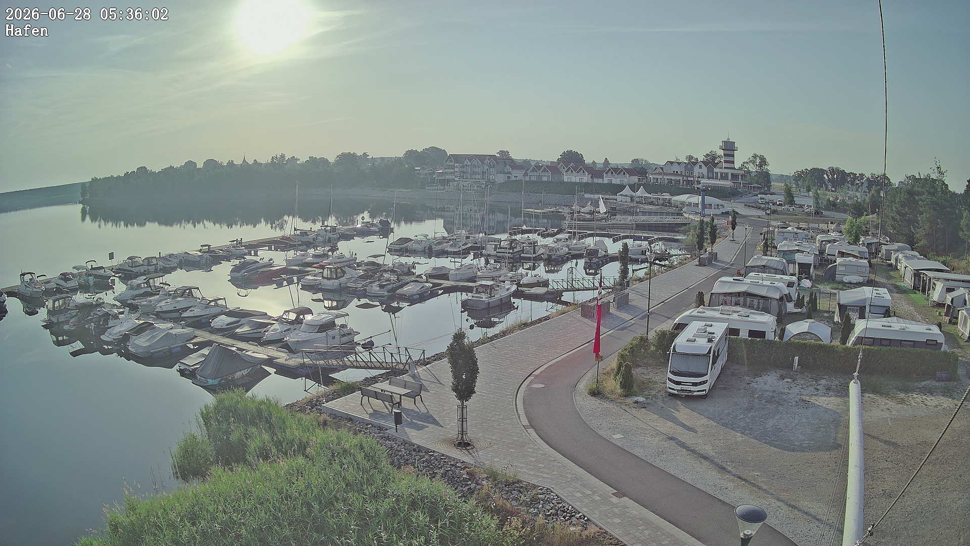 Archiv Foto Webcam Geierswalder See: Hafen