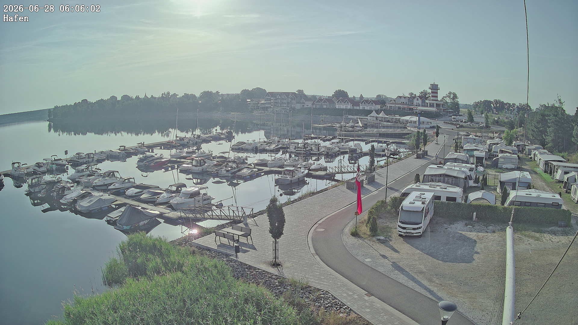Archiv Foto Webcam Geierswalder See: Hafen