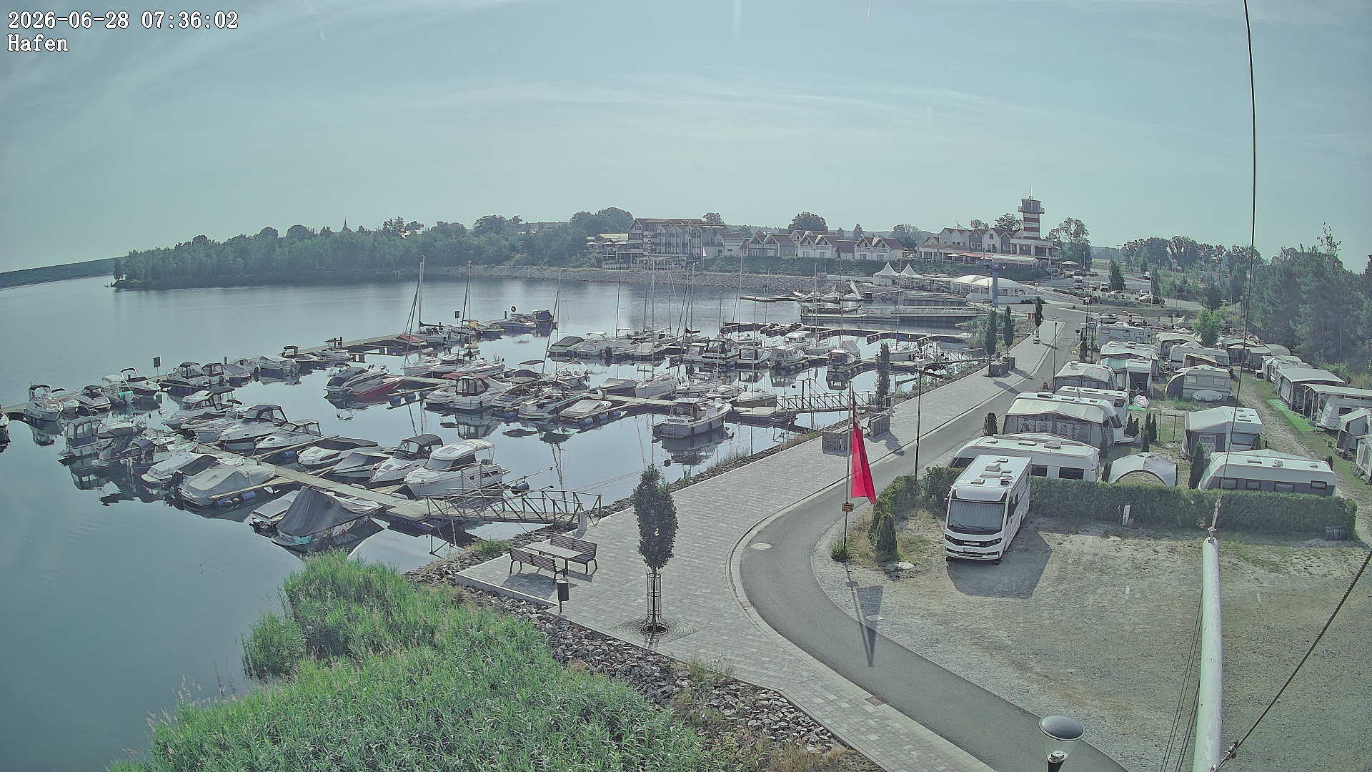 Archiv Foto Webcam Geierswalder See: Hafen