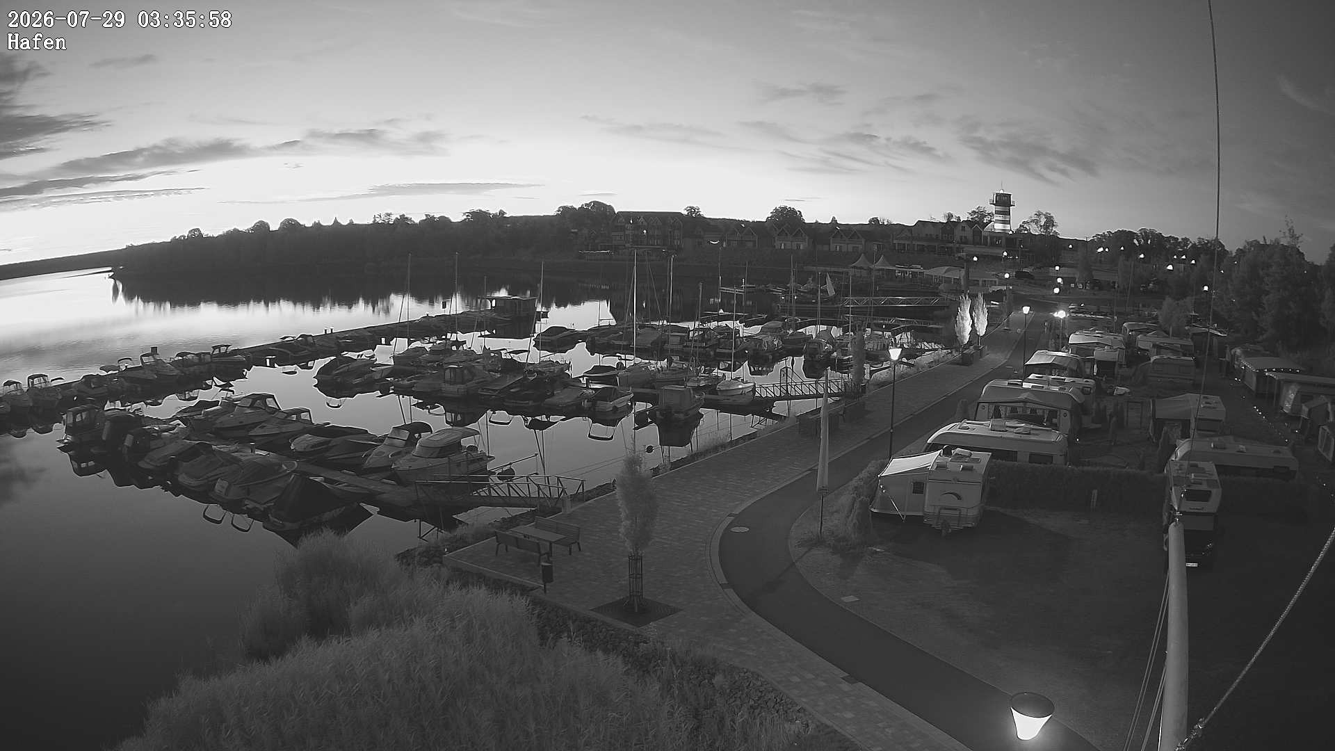 Archiv Foto Webcam Geierswalder See: Hafen