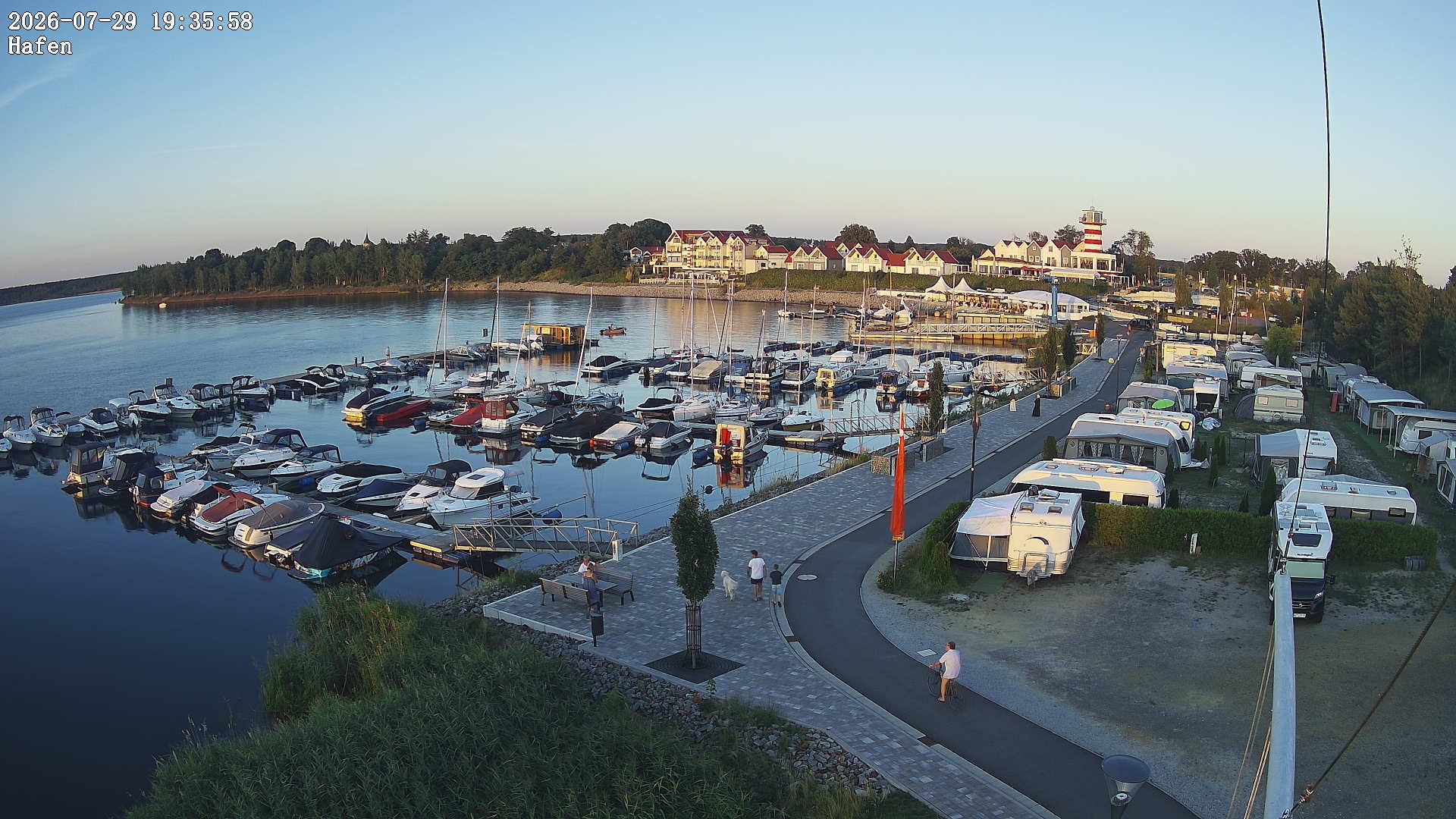 Archiv Foto Webcam Geierswalder See: Hafen