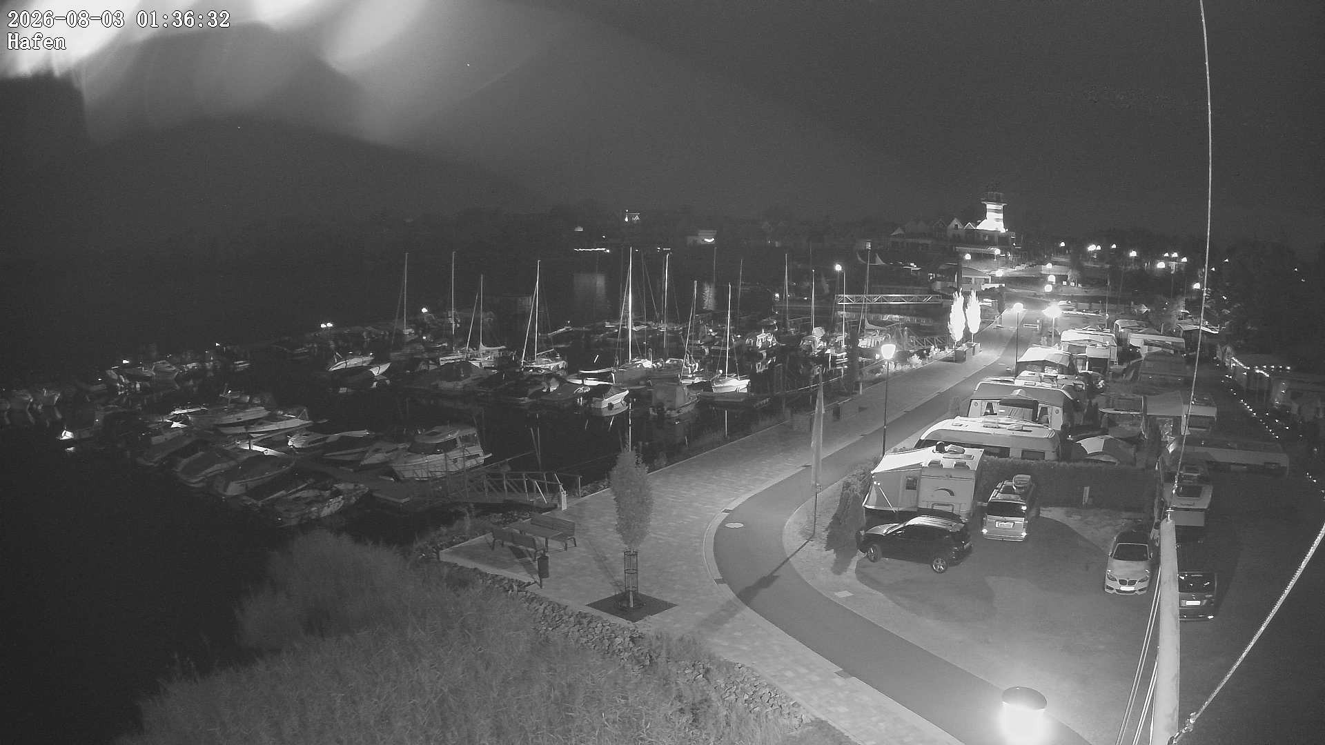 Archiv Foto Webcam Geierswalder See: Hafen