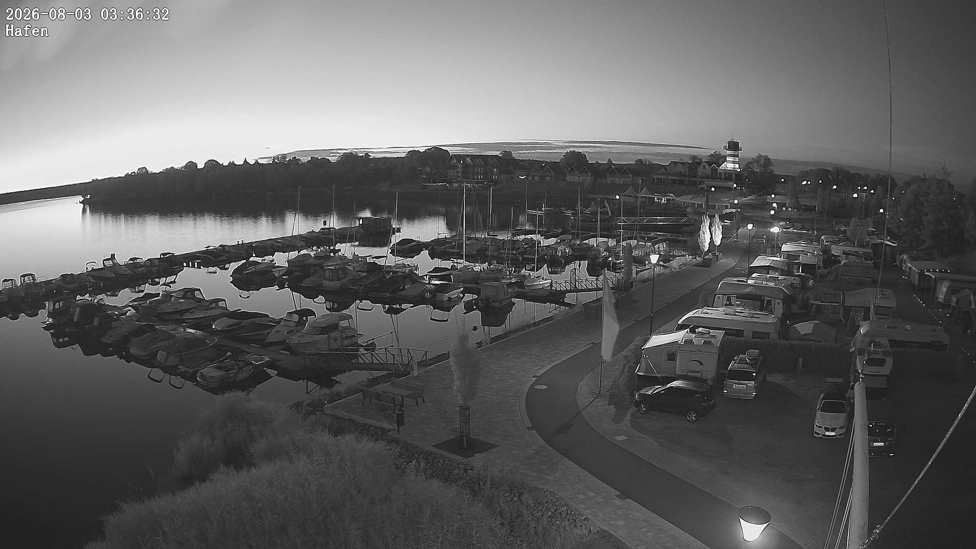 Archiv Foto Webcam Geierswalder See: Hafen