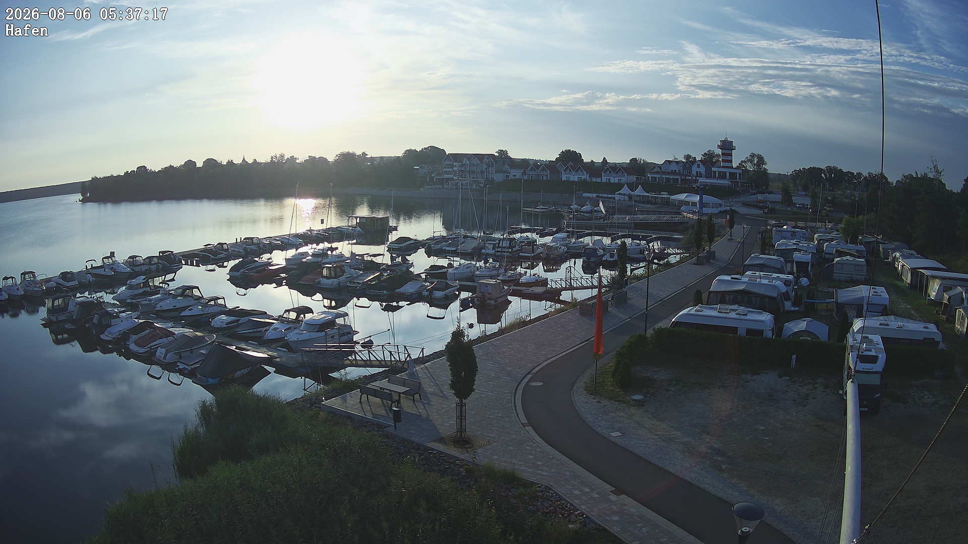 Archiv Foto Webcam Geierswalder See: Hafen