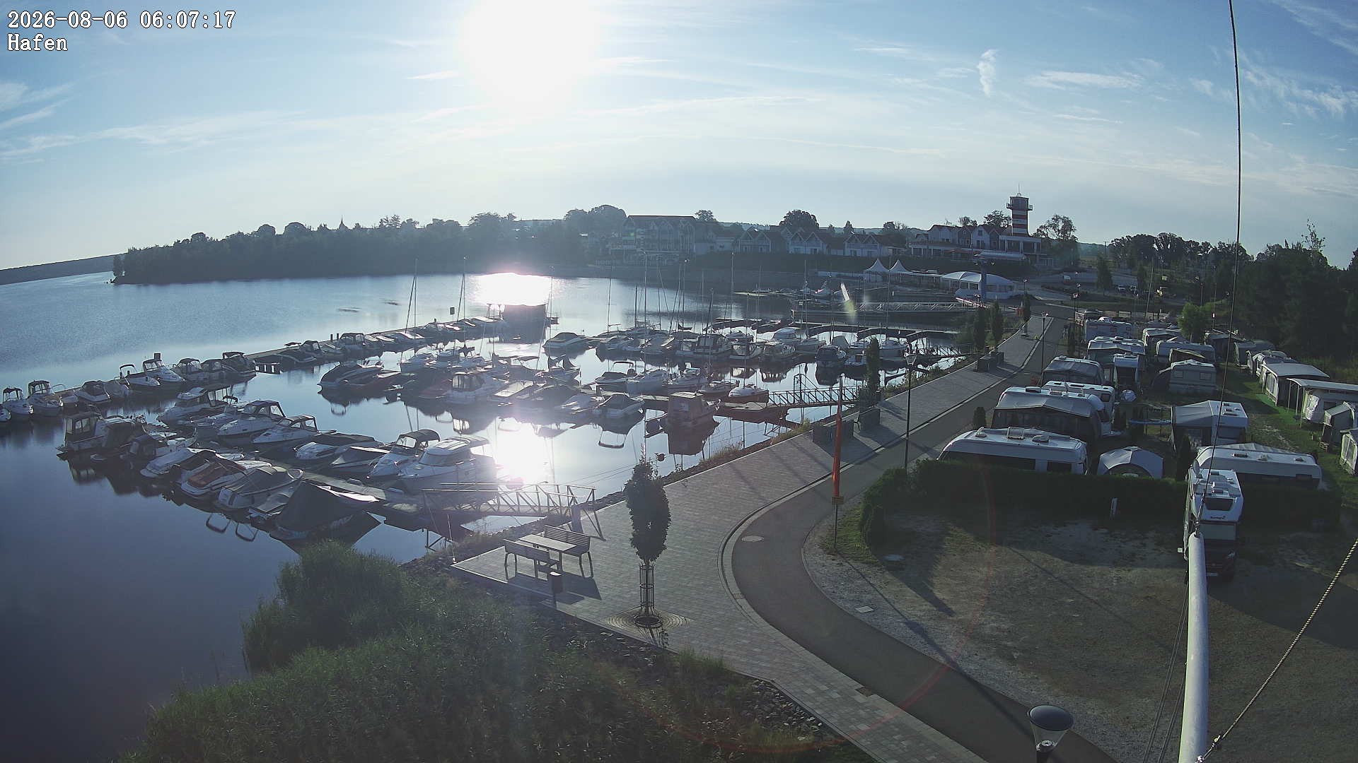 Archiv Foto Webcam Geierswalder See: Hafen