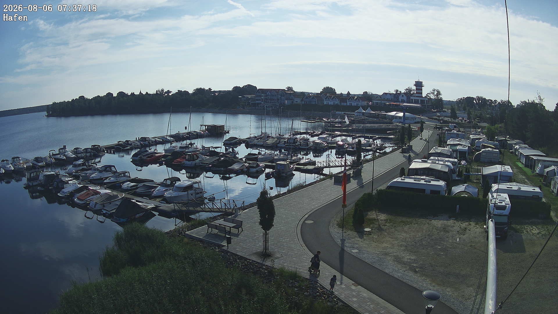 Archiv Foto Webcam Geierswalder See: Hafen