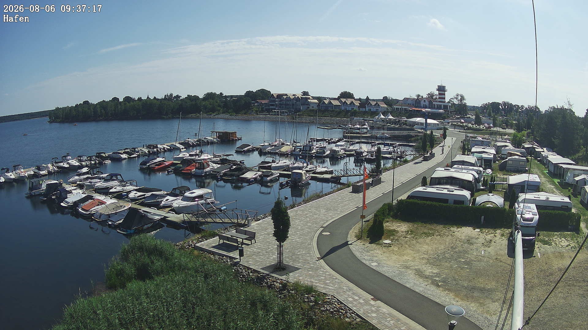 Archiv Foto Webcam Geierswalder See: Hafen