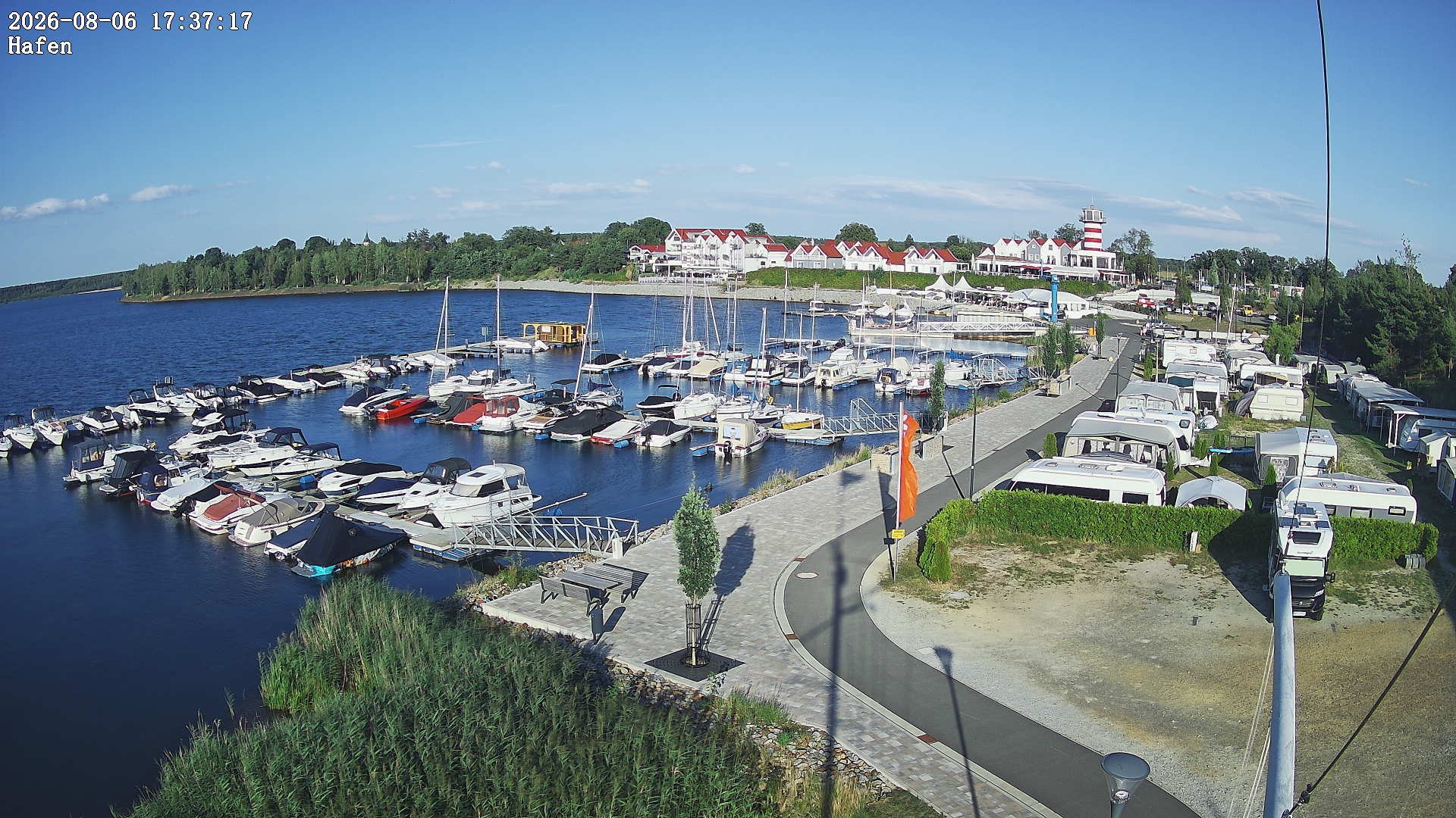 Archiv Foto Webcam Geierswalder See: Hafen