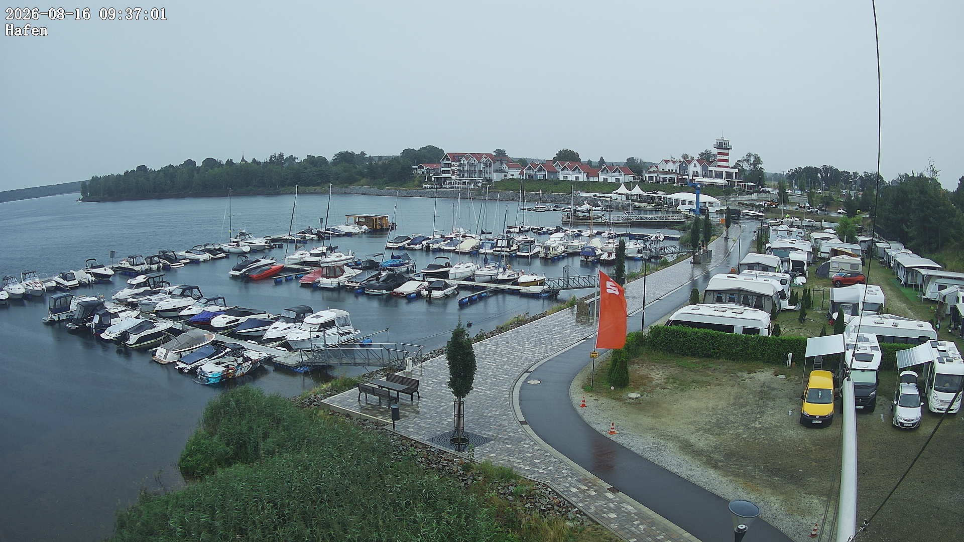 Archiv Foto Webcam Geierswalder See: Hafen