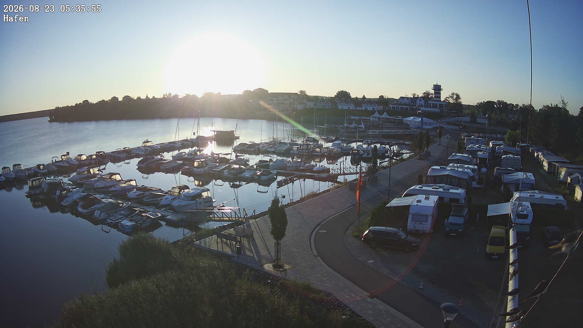 Archiv Foto Webcam Geierswalder See: Hafen