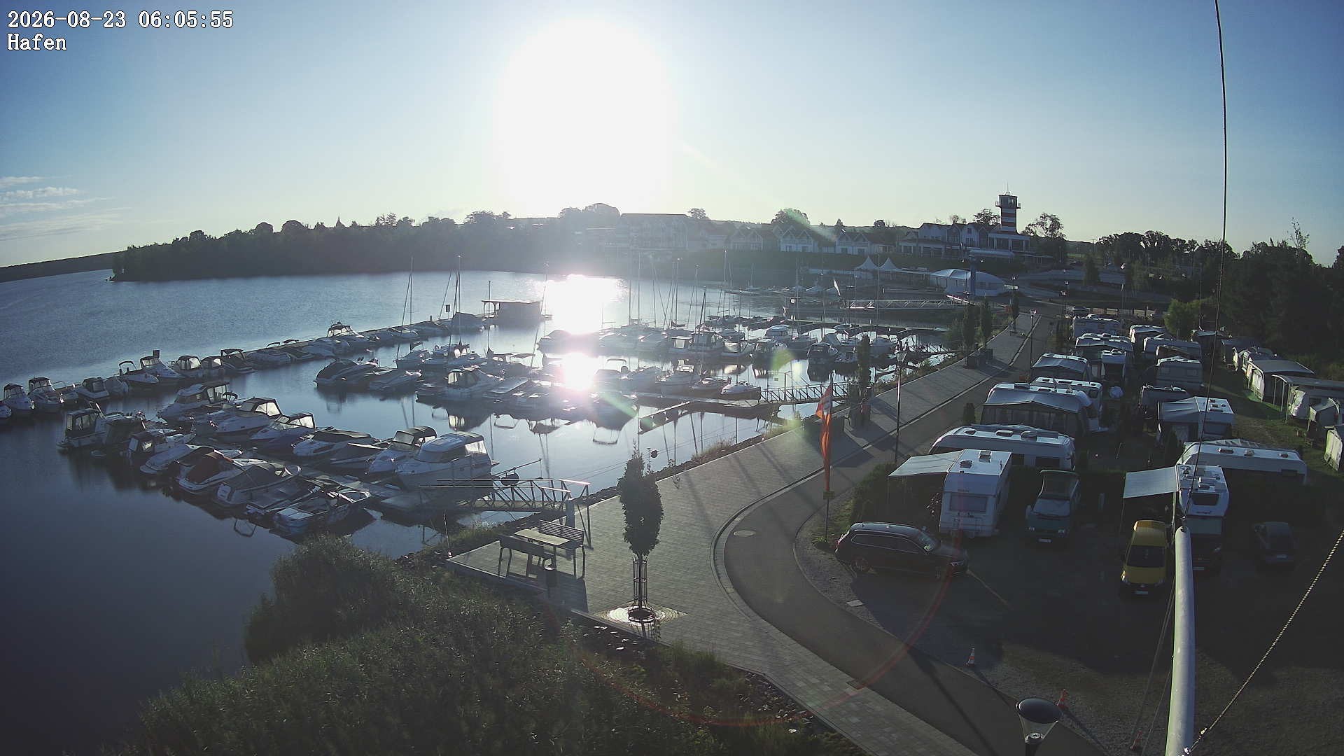 Archiv Foto Webcam Geierswalder See: Hafen