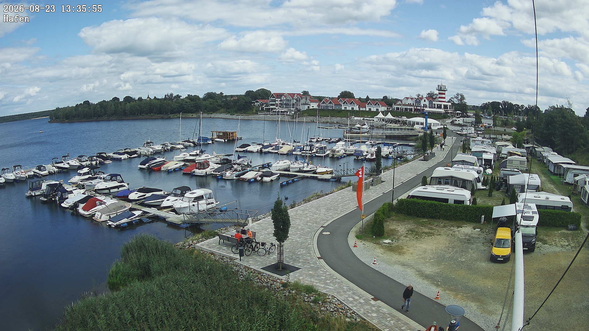 Archiv Foto Webcam Geierswalder See: Hafen