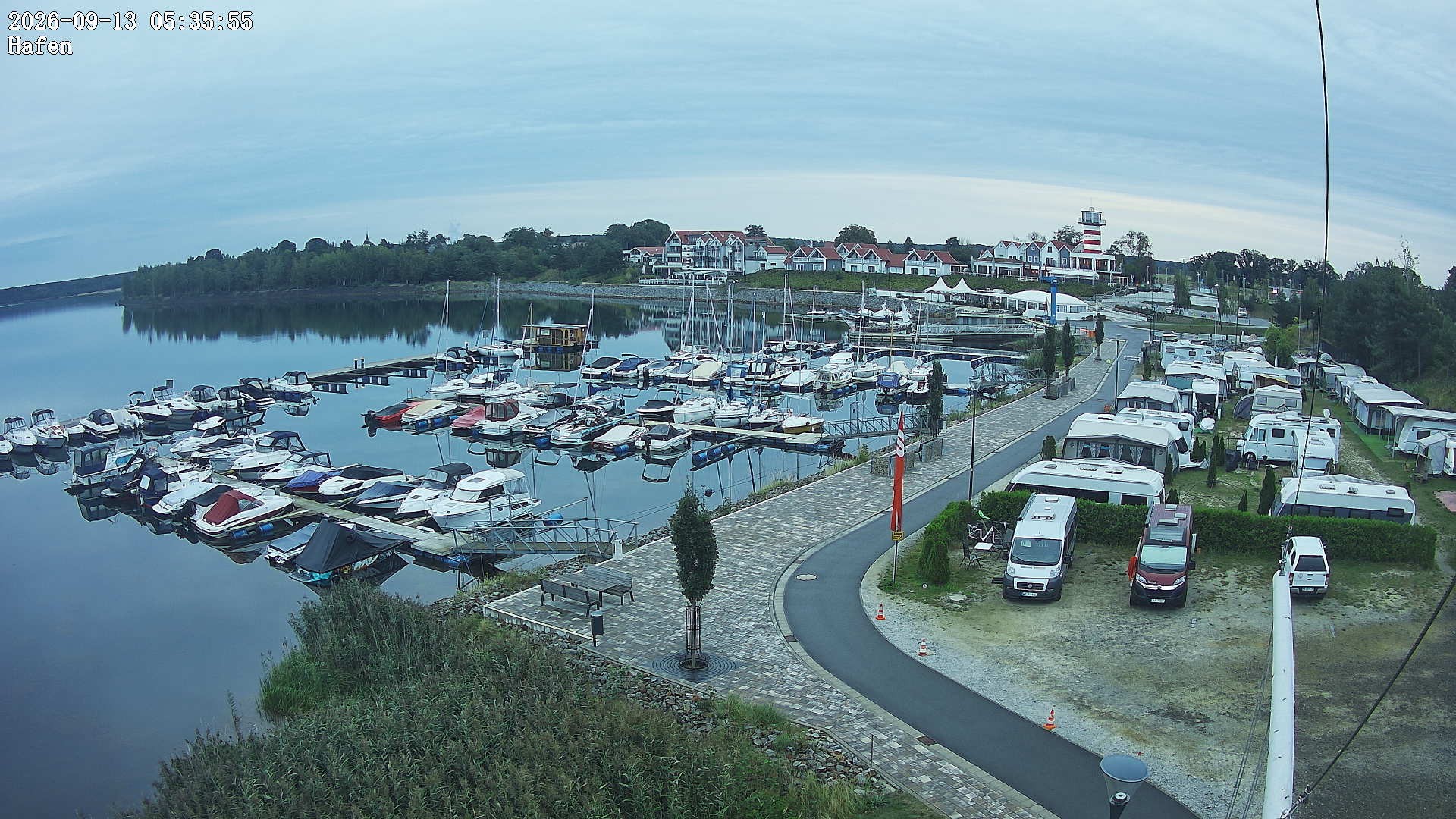 Archiv Foto Webcam Geierswalder See: Hafen