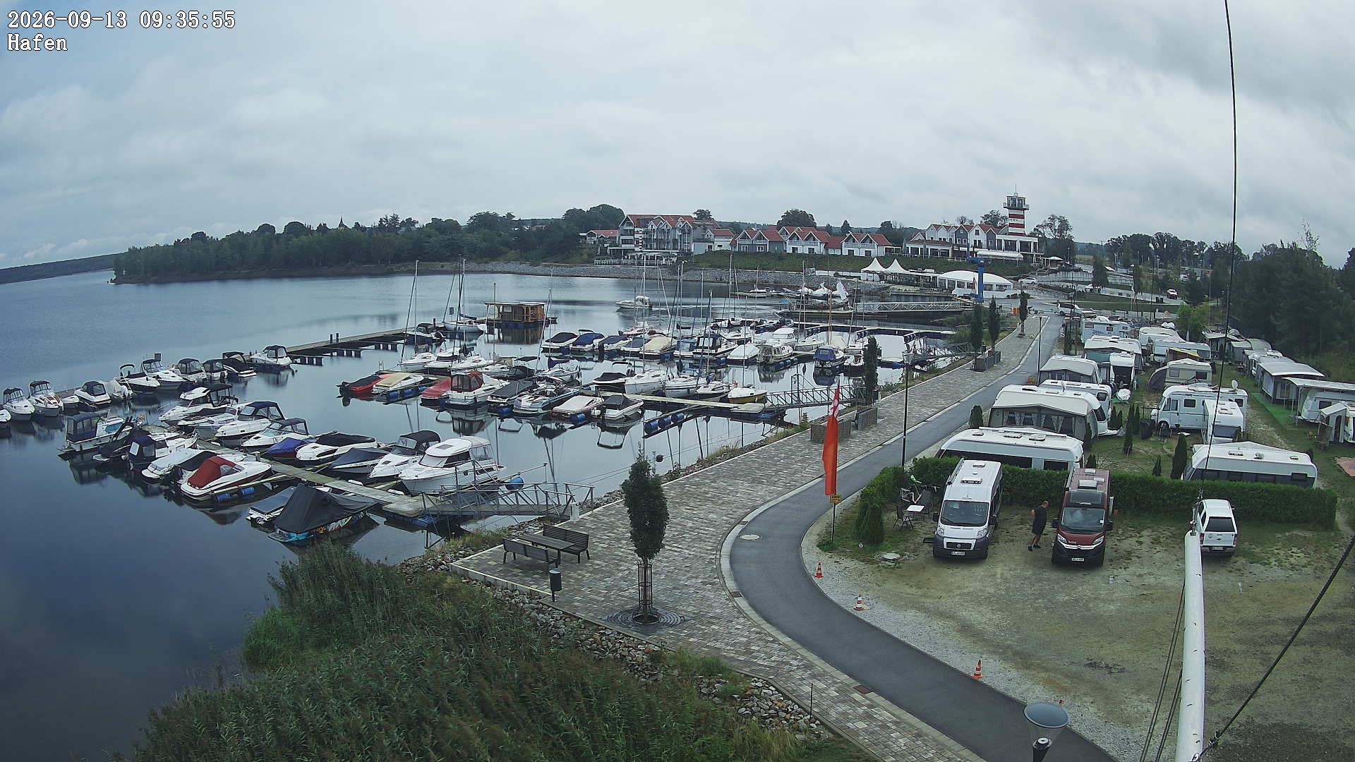 Archiv Foto Webcam Geierswalder See: Hafen