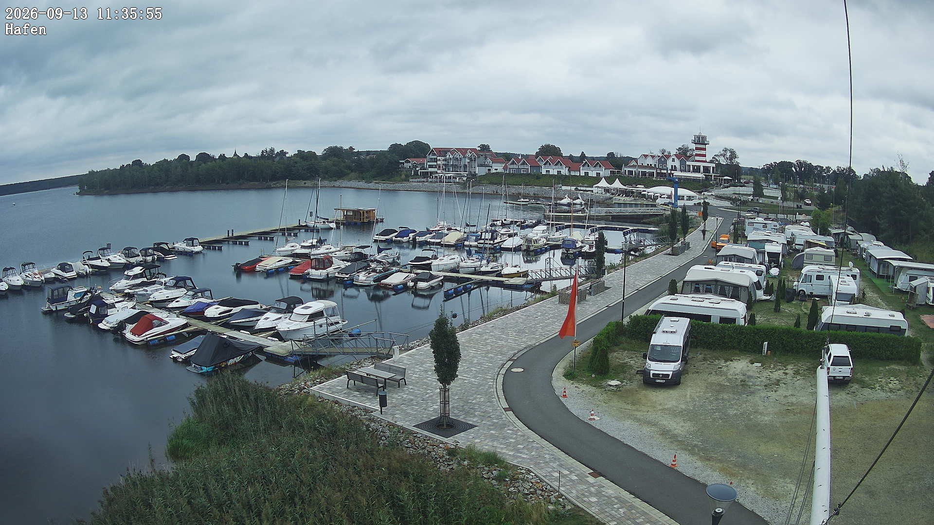 Archiv Foto Webcam Geierswalder See: Hafen