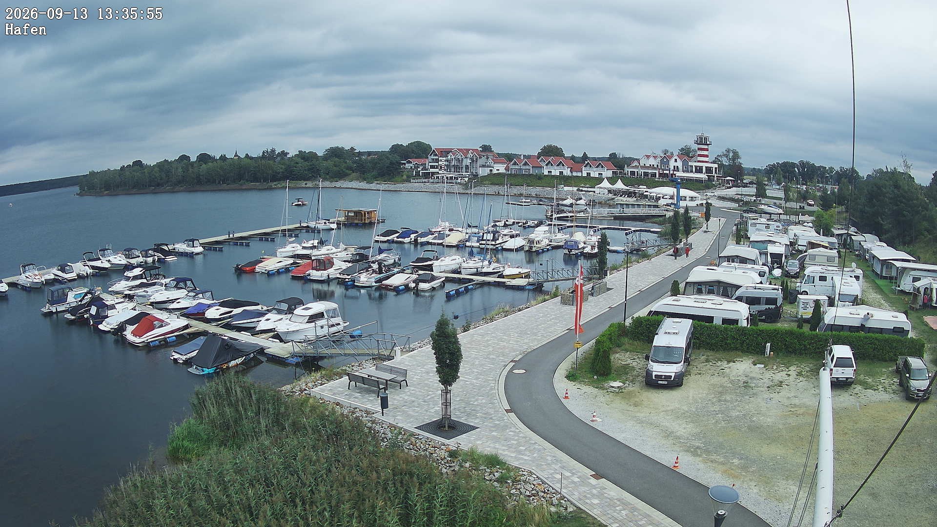 Archiv Foto Webcam Geierswalder See: Hafen