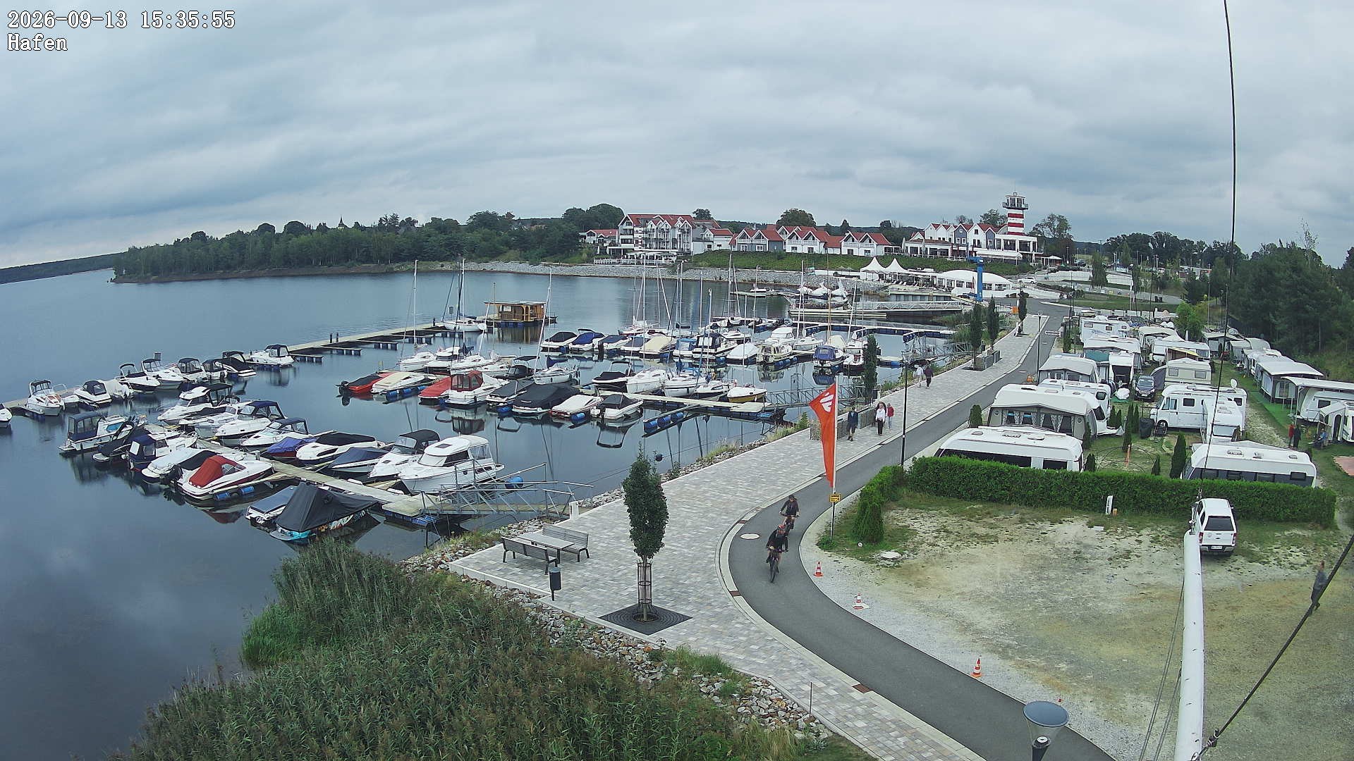 Archiv Foto Webcam Geierswalder See: Hafen