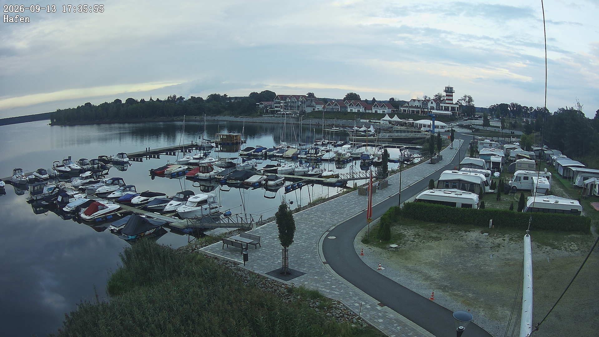Archiv Foto Webcam Geierswalder See: Hafen