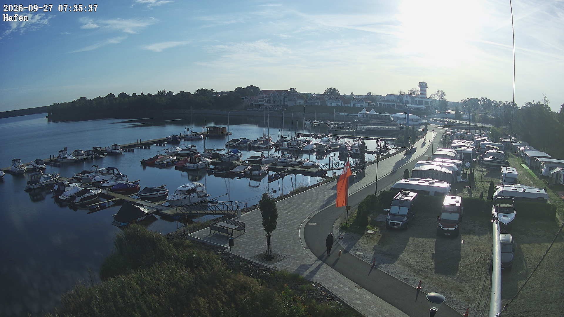 Archiv Foto Webcam Geierswalder See: Hafen