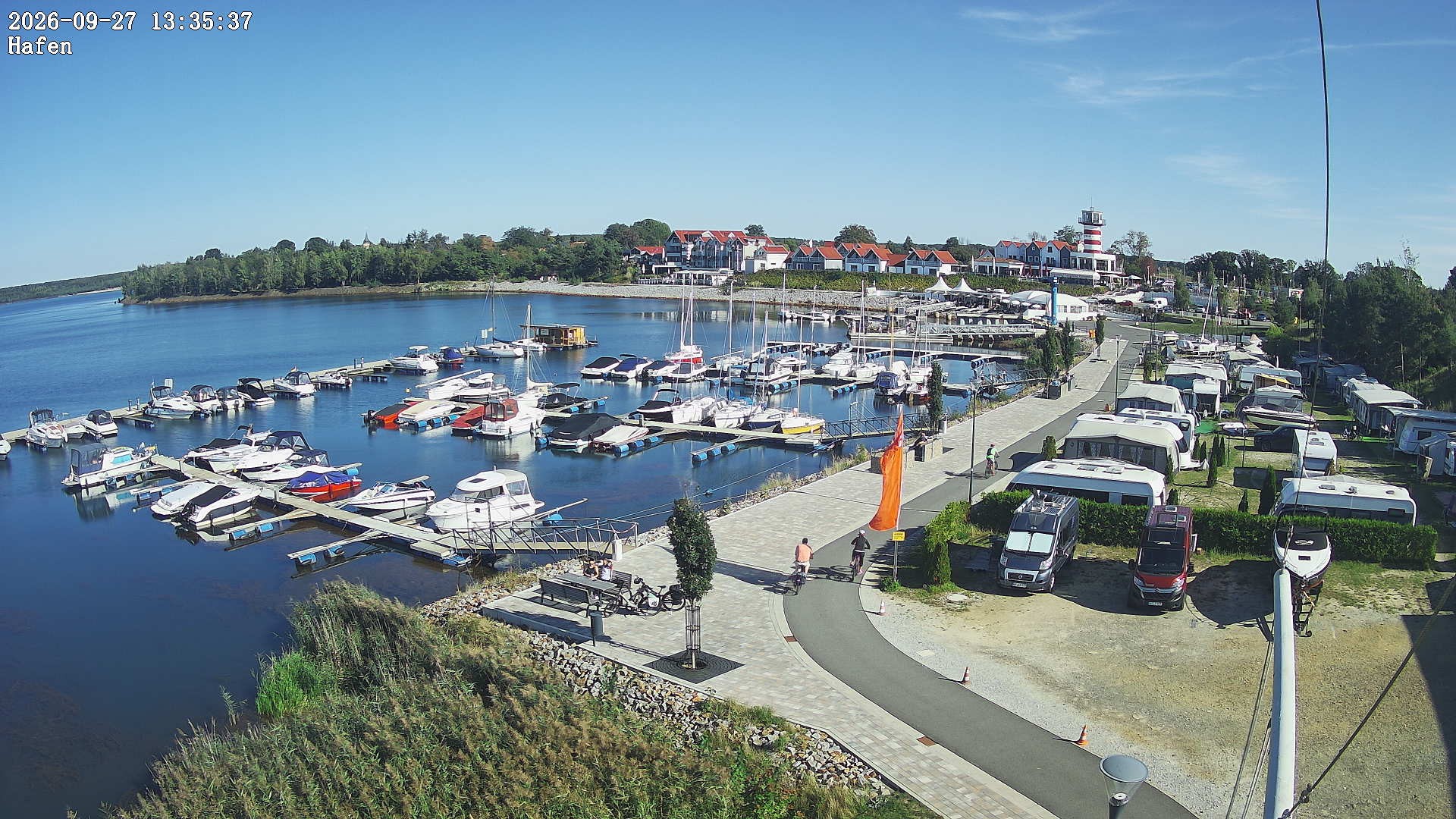 Archiv Foto Webcam Geierswalder See: Hafen