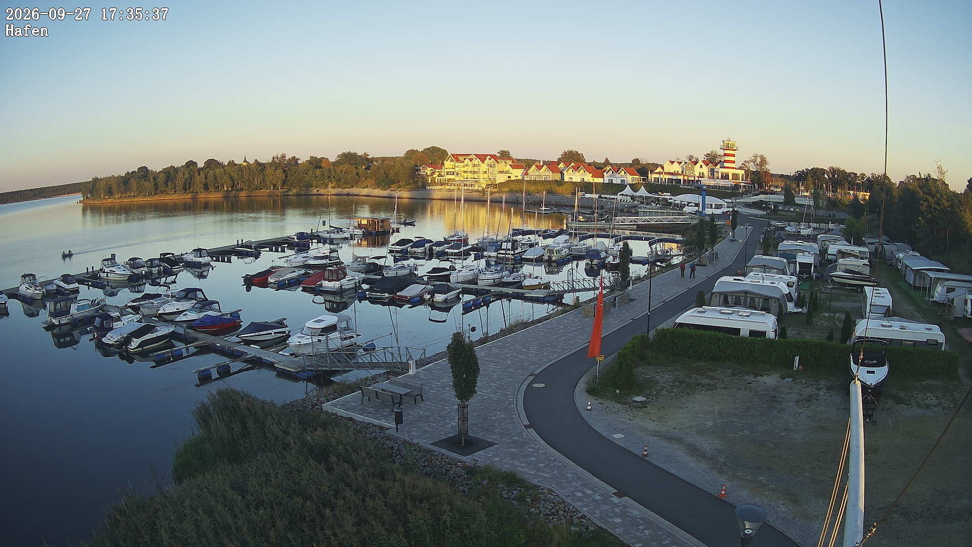 Archiv Foto Webcam Geierswalder See: Hafen