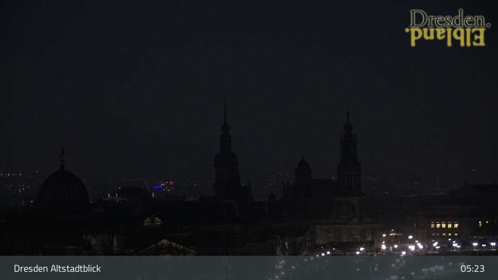 Archiv Foto Webcam Dresden Terrassenufer - Blick auf die Altstadt