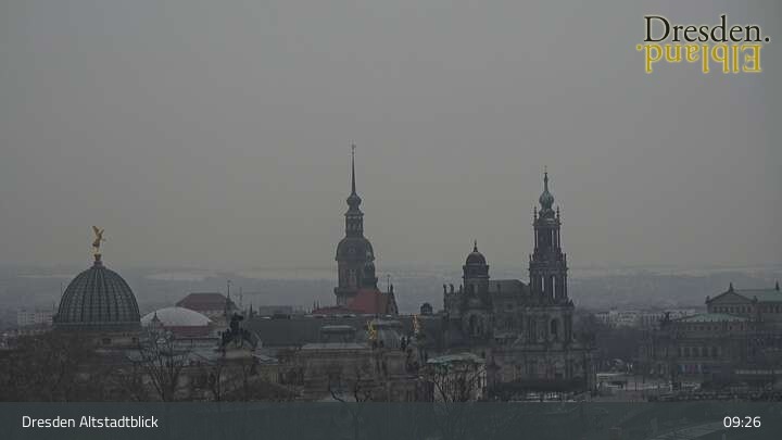 Archiv Foto Webcam Dresden Terrassenufer - Blick auf die Altstadt