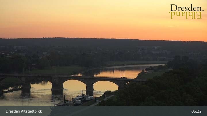 Archiv Foto Webcam Dresden Terrassenufer - Blick auf die Altstadt