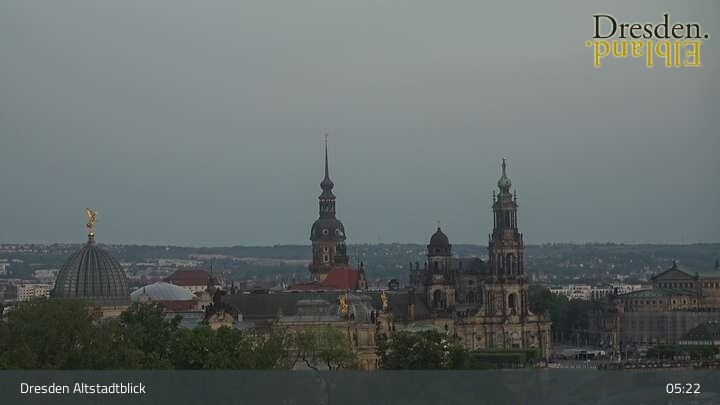 Archiv Foto Webcam Dresden Terrassenufer - Blick auf die Altstadt