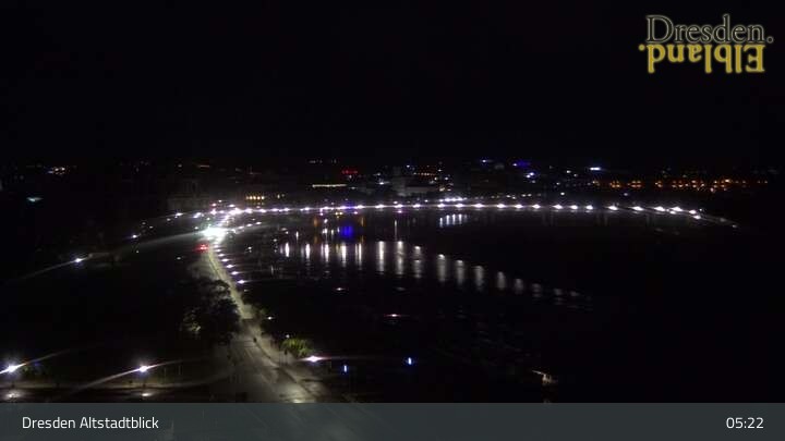 Archiv Foto Webcam Dresden Terrassenufer - Blick auf die Altstadt