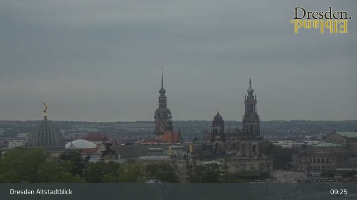 Archiv Foto Webcam Dresden Terrassenufer - Blick auf die Altstadt
