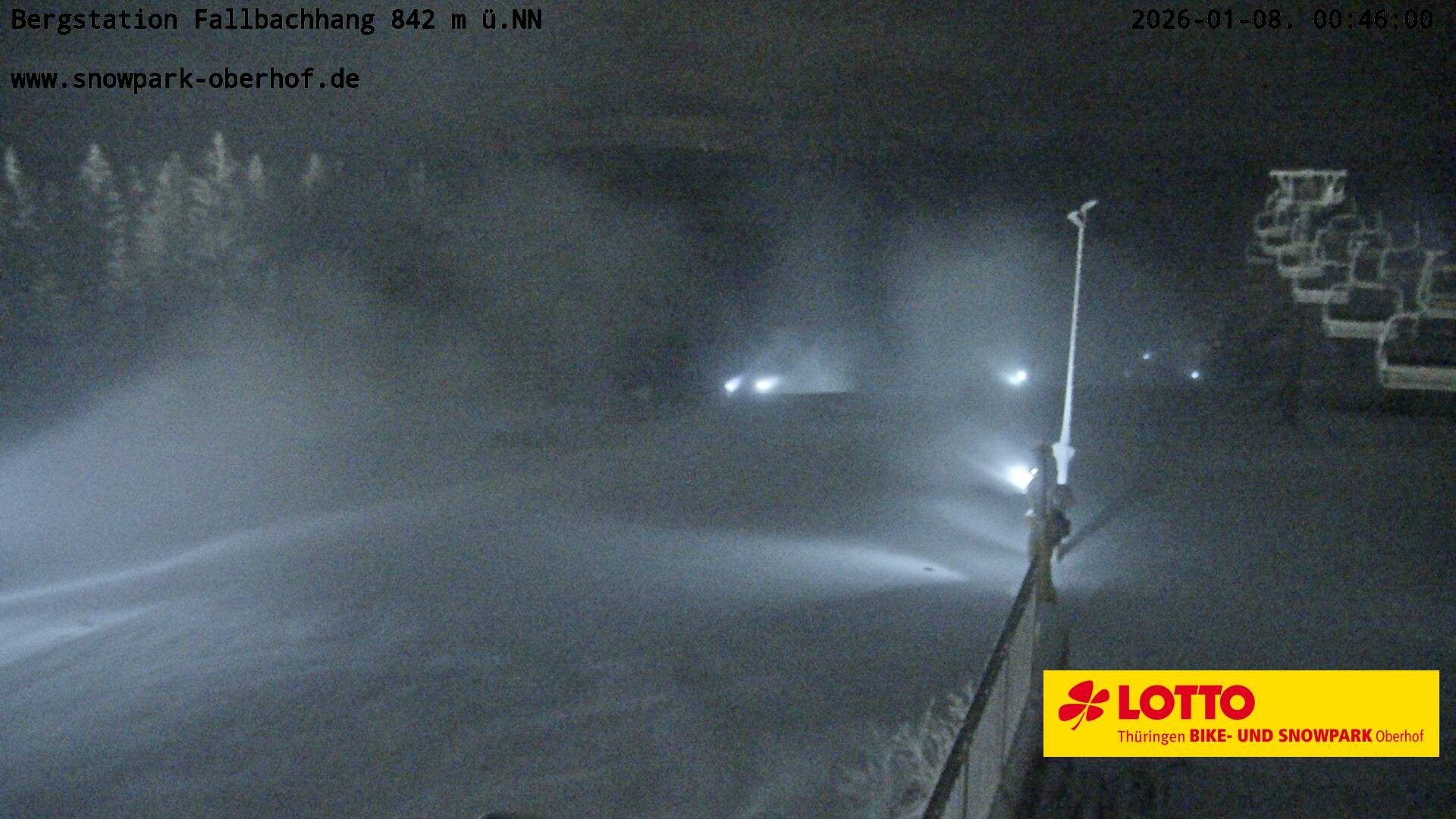 Archiv Foto Webcam Oberhof: Sessellift Fallbachhang Bergstation