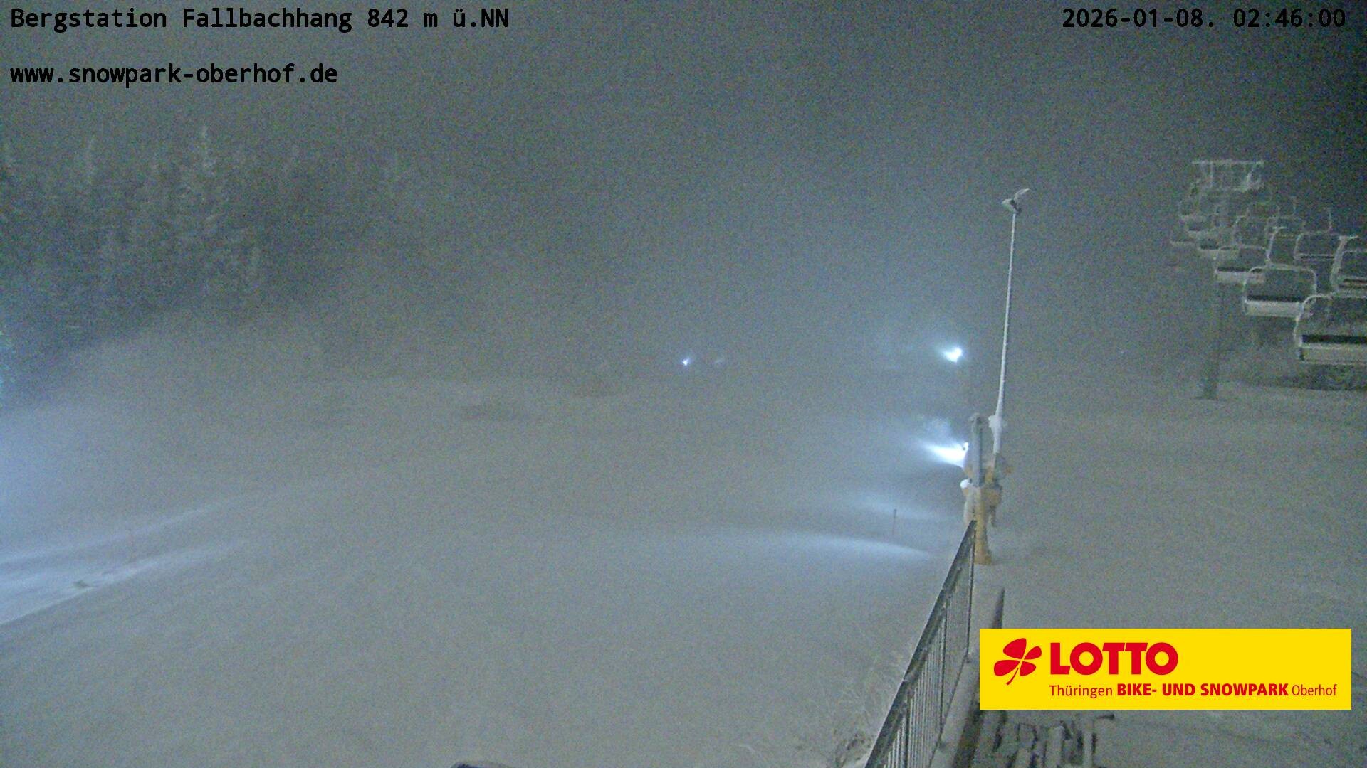 Archiv Foto Webcam Oberhof: Sessellift Fallbachhang Bergstation