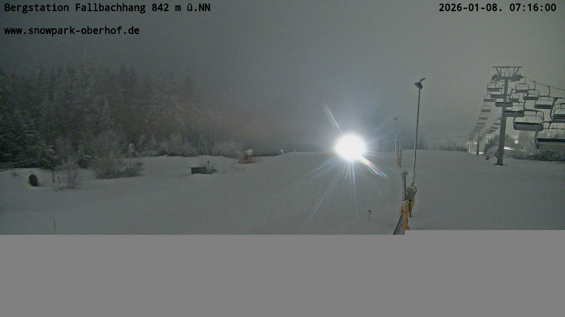 Archiv Foto Webcam Oberhof: Sessellift Fallbachhang Bergstation