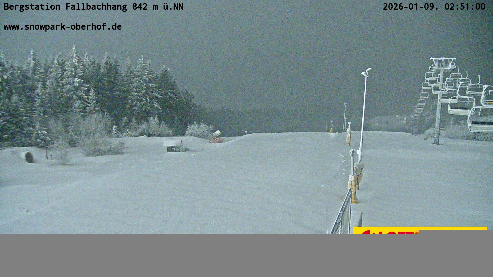 Archiv Foto Webcam Oberhof: Sessellift Fallbachhang Bergstation