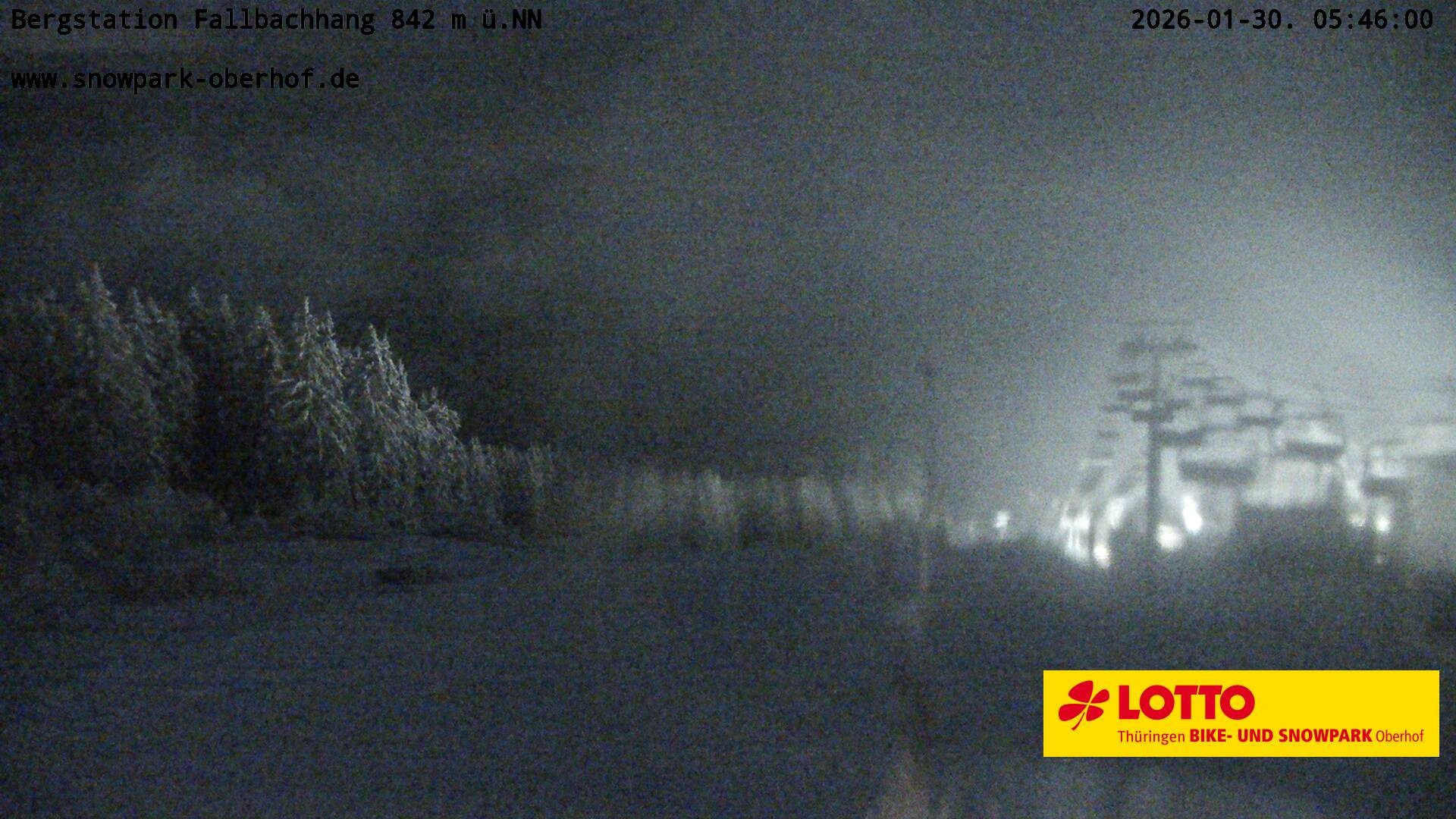 Archived image Webcam Oberhof: Chair Lift Fallbachhang