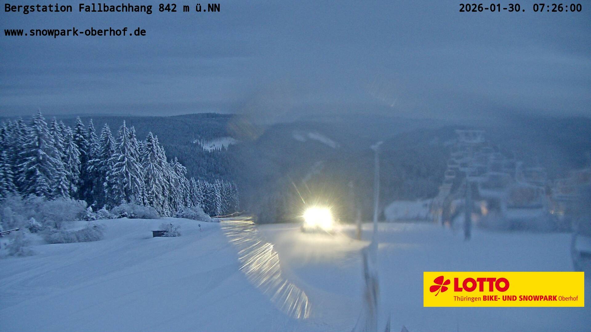 Archived image Webcam Oberhof: Chair Lift Fallbachhang