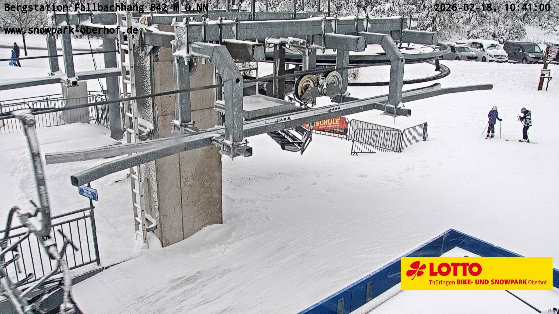 Archiv Foto Webcam Oberhof: Sessellift Fallbachhang Bergstation