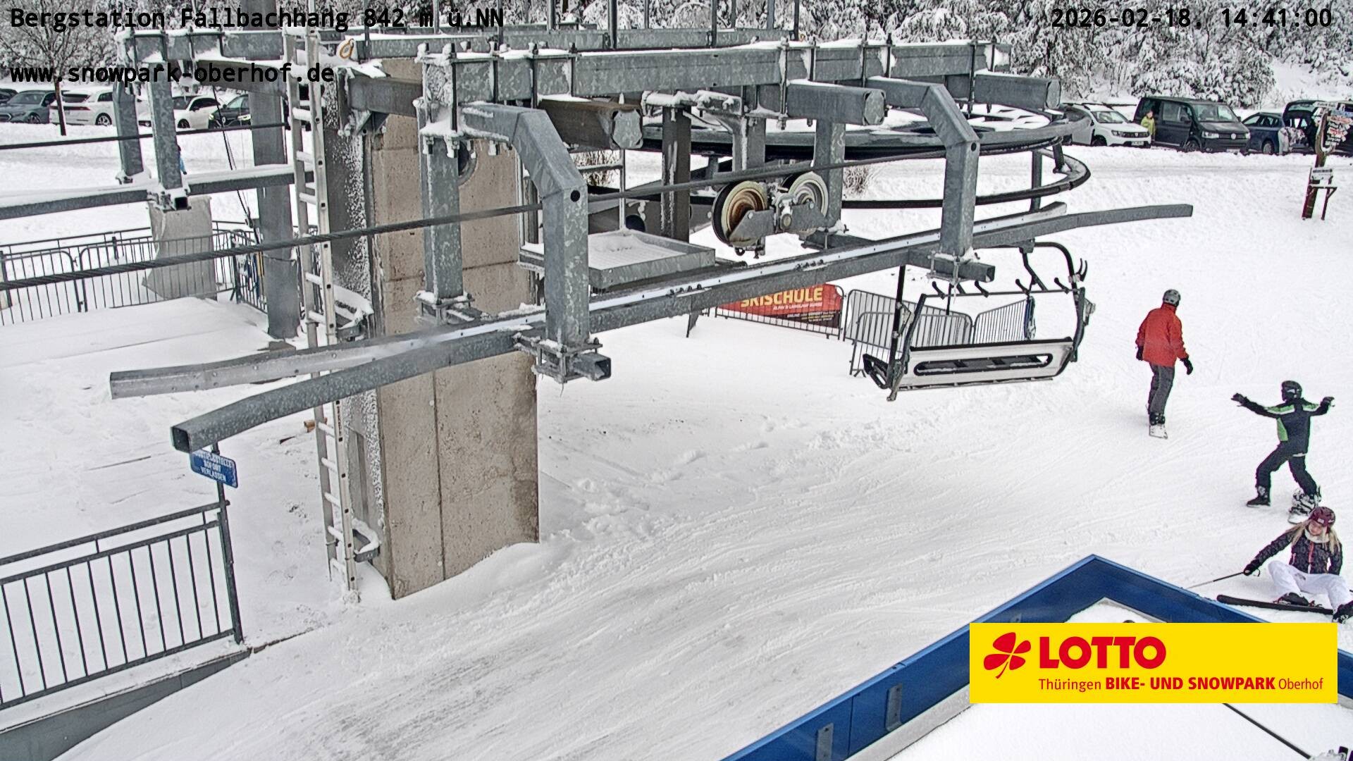 Archiv Foto Webcam Oberhof: Sessellift Fallbachhang Bergstation