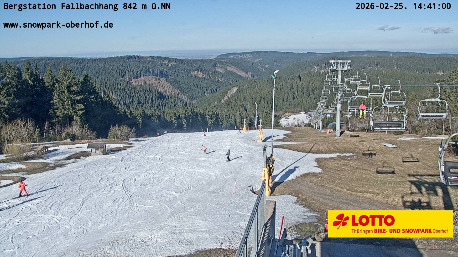 Archived image Webcam Oberhof: Chair Lift Fallbachhang