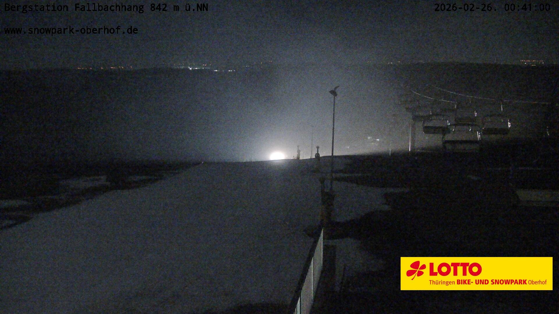 Archiv Foto Webcam Oberhof: Sessellift Fallbachhang Bergstation